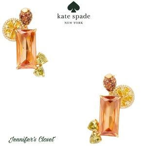 NWT ♠️ Kate Spade Crystal Doble Drop Statement Earrings